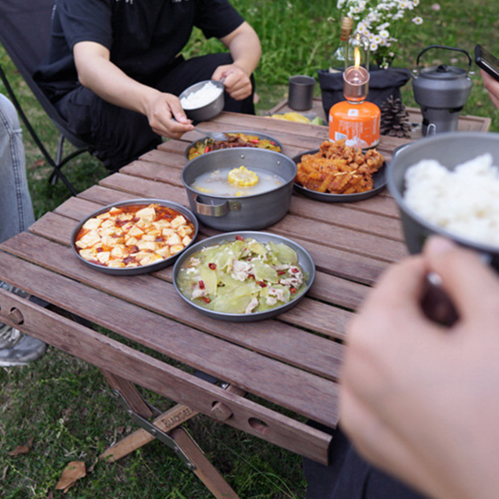 Food Snacks For Camping - 1 Stuks Lichtgewicht Aluminiumlegering Dinerbord Veelzijdige
