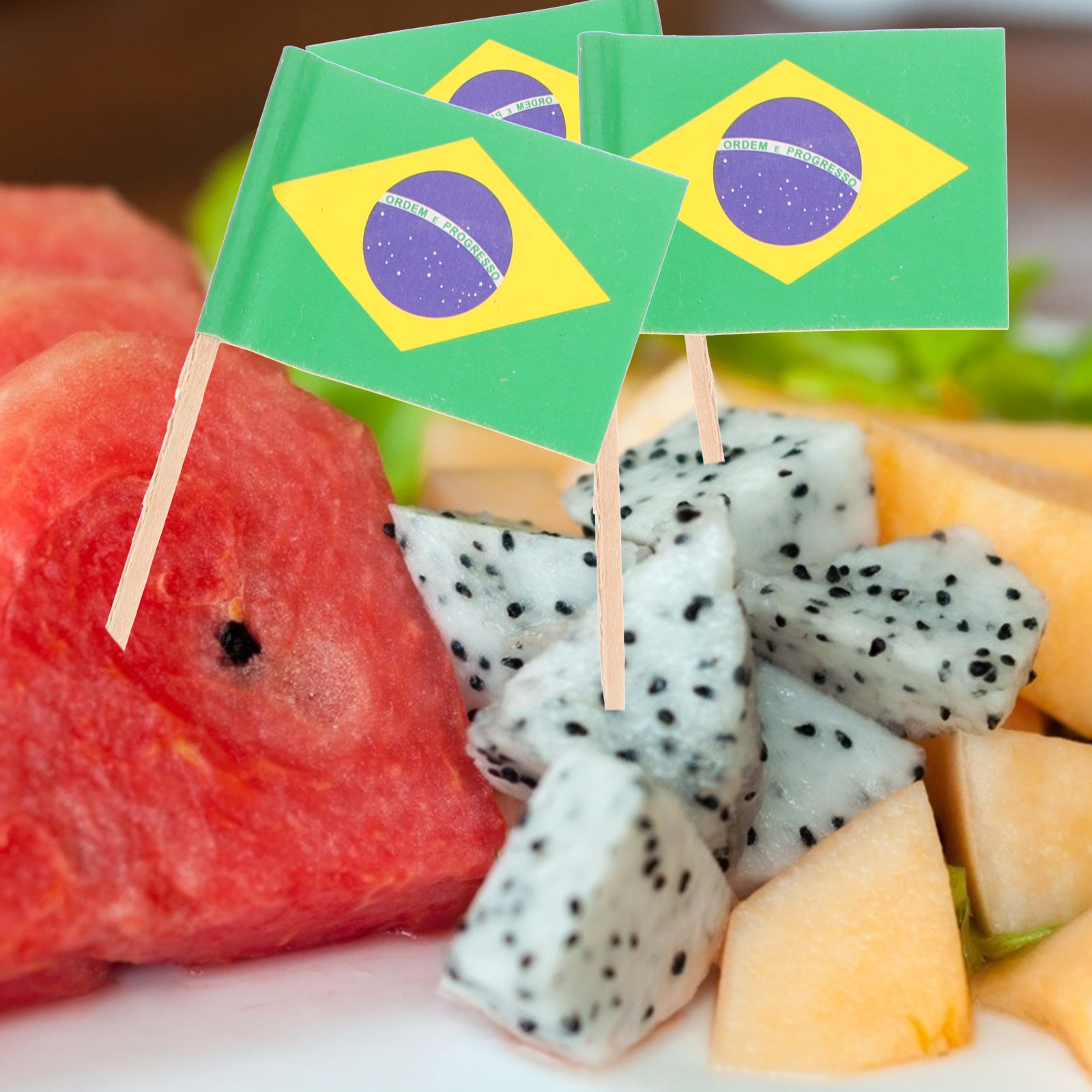 Food Nation Snacks - 125 stuks vlaggenprikkers met nationale vlaggen
