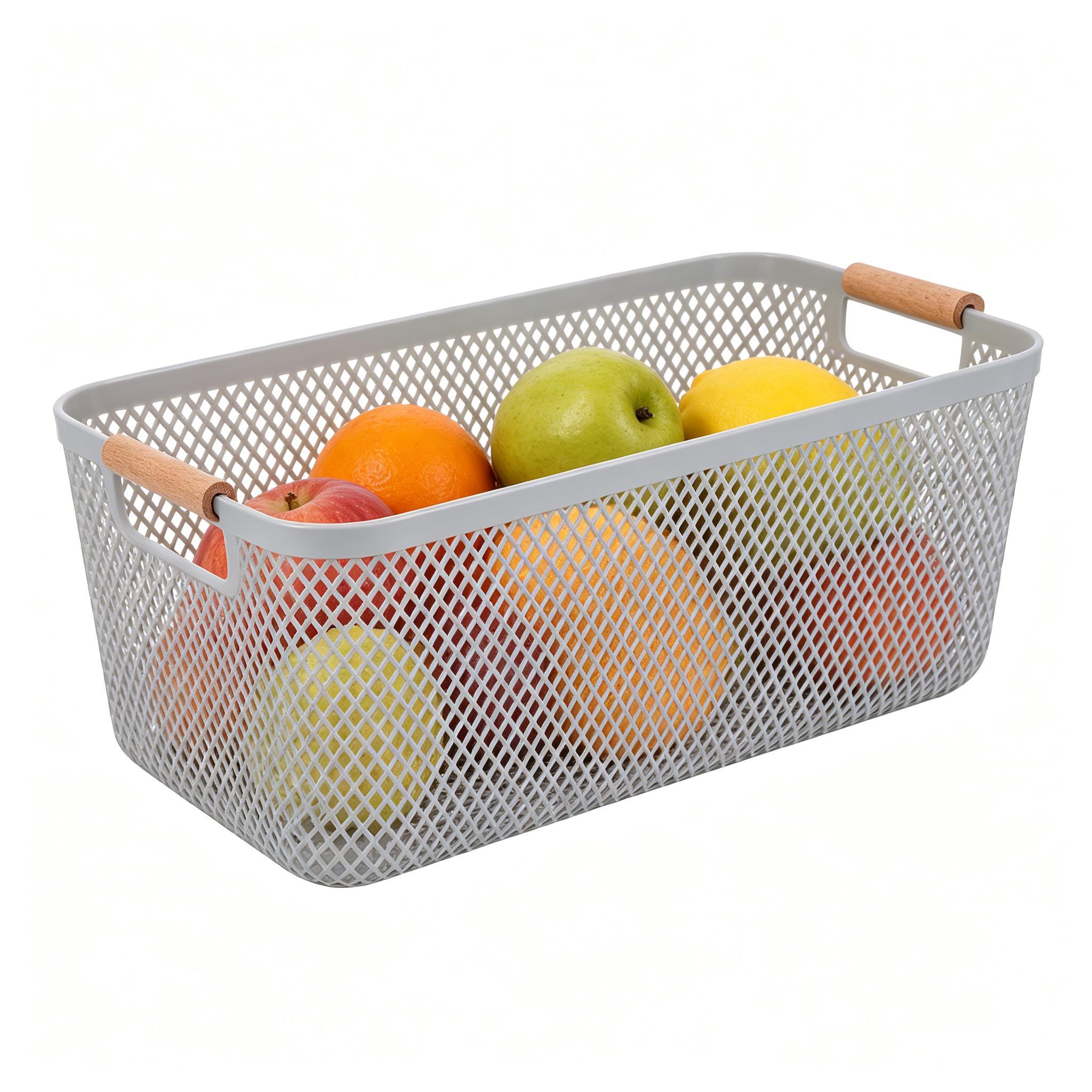 Food Snacks Hamper - Keukenmand van gaas, voedselorganizer, grote capaciteit,