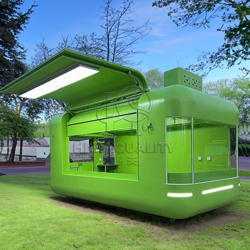Fast Food With Snacks - Mobiele snackwagen, fastfood-verkoopkar, drankenkar, volledig uitgerust,