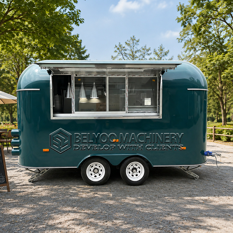 Food Snacks Restaurant - Belyoo Commerciële Voedseltrailer, Mobiele Keuken, Foodtruck