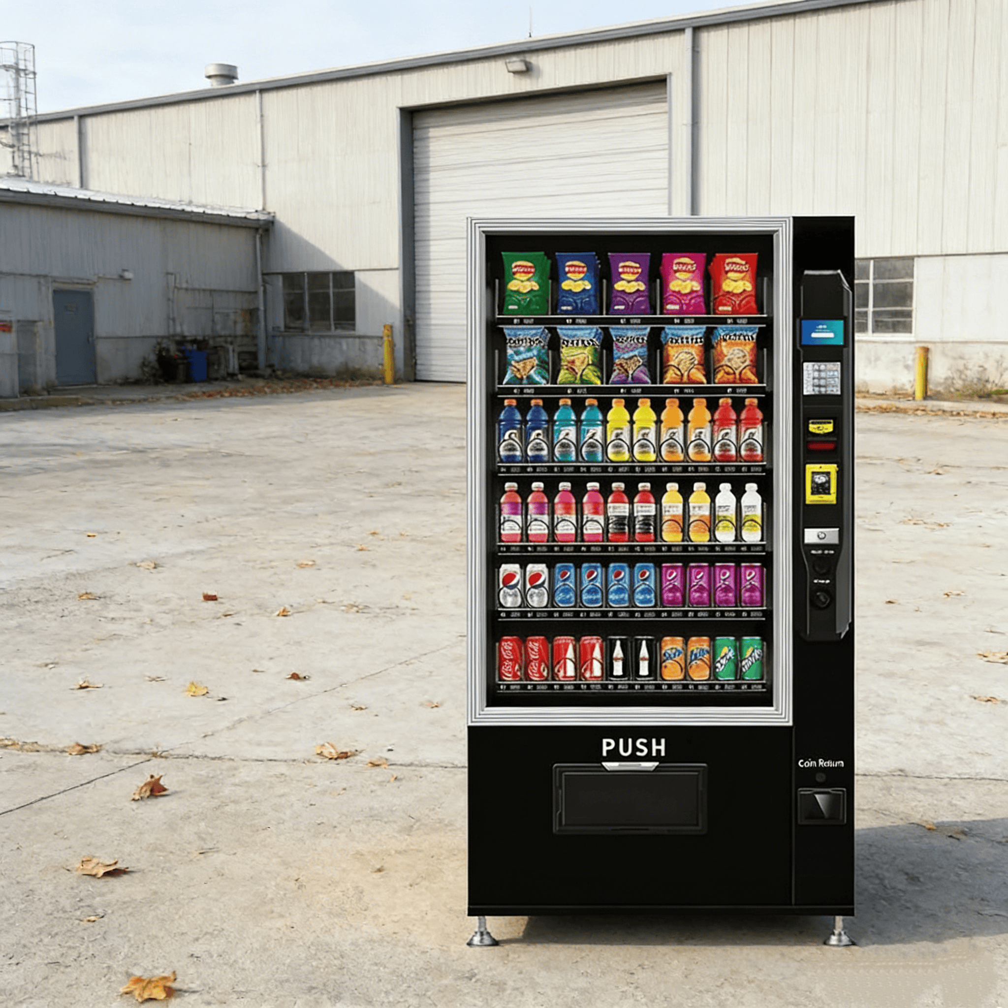 Food Snacks Vending Machine - Klassieke combivendingautomaat met koelkast voor etenswaren,