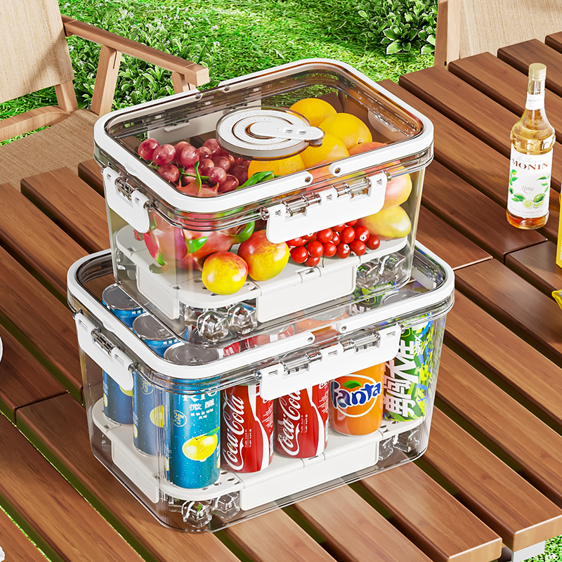 Food Snacks For Camping - Draagbare voedselopbergdoos, koelkast, groente- en fruitorganizer,