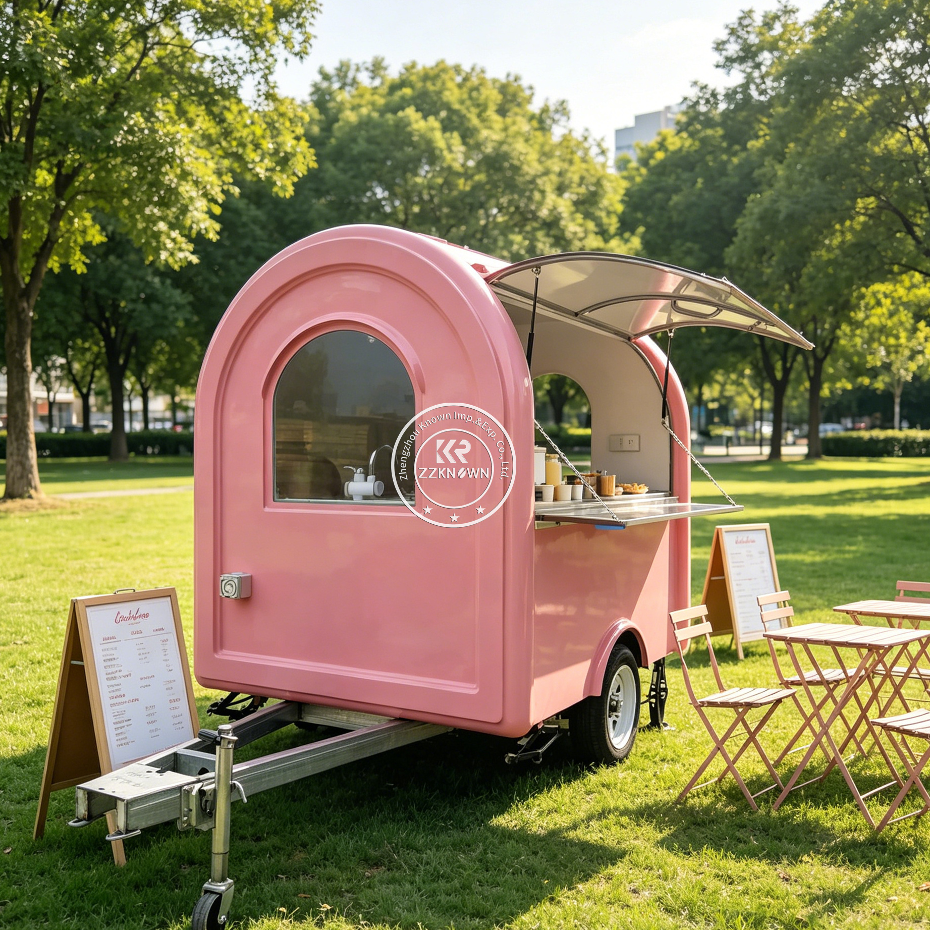 Fast Food With Snacks - Mobiele wafelkar, zoete snackwagen, fastfoodwagen, mobiele