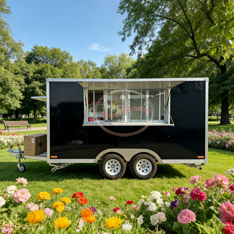 Food Snacks For Camping - Mobiele foodtruck, kampeervoertuig, koffie- en drankwagen,