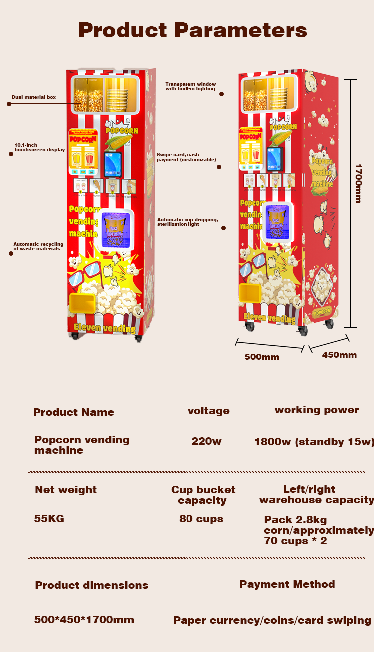 CE-gecertificeerde snackautoma - Food Snacks Vending Machine recensie en prijs