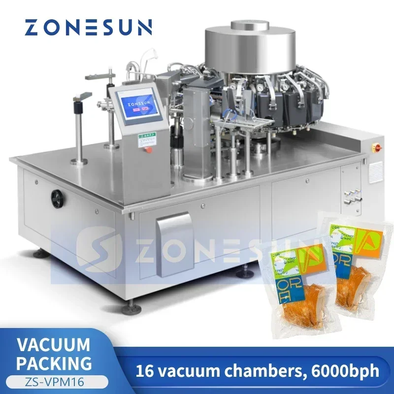 ZONESUN ZS-VPM16 Roterende vac - Food Snacks Packaging recensie en prijs