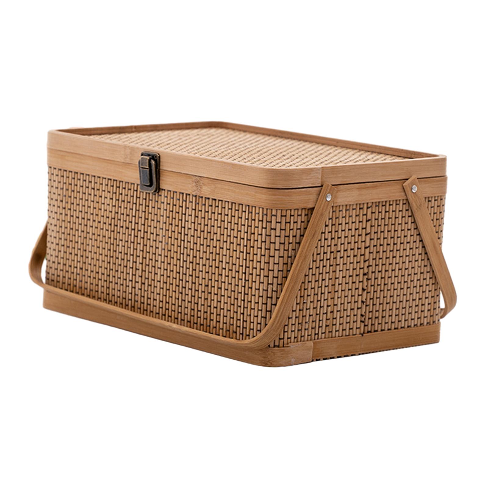 Handgemaakte bamboe picknickma - Food Snacks Hamper recensie en prijs