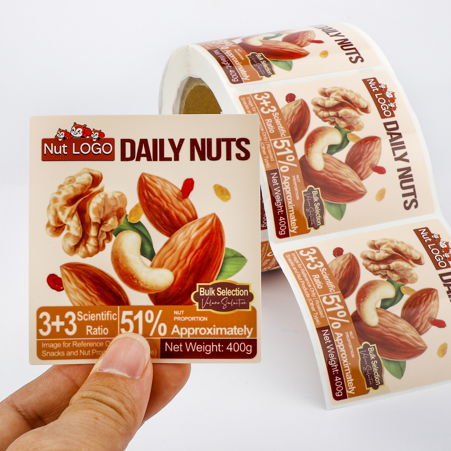 Op maat gemaakte snackstickers - Food Snacks Packaging recensie en prijs