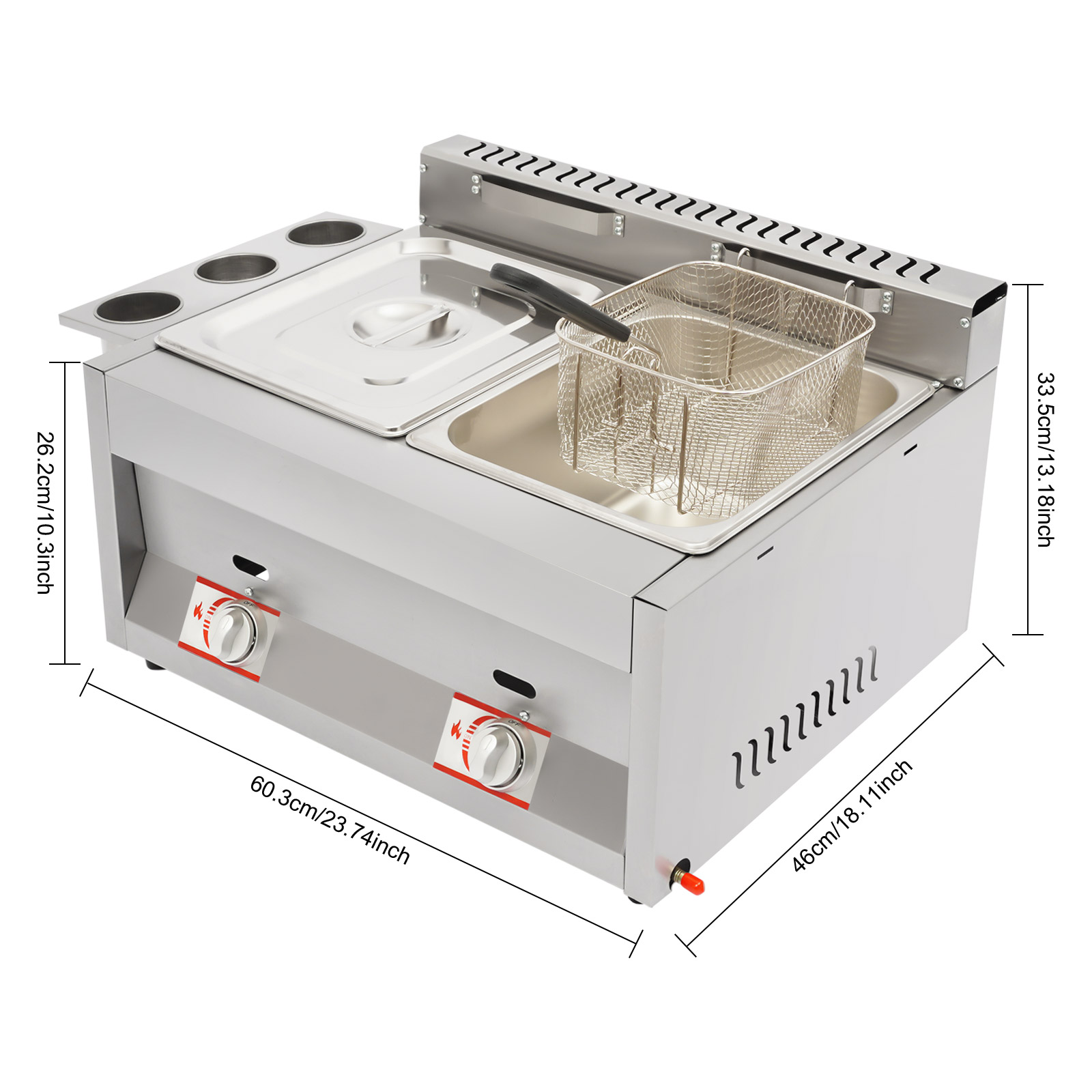 Commerciële friteuse met 2 tan - Fast Food With Snacks recensie en prijs