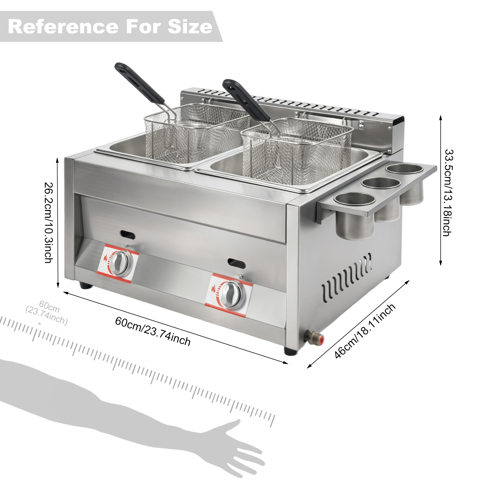 Zilveren 6L×2 dubbele tank gas - Food Snacks Restaurant recensie en prijs