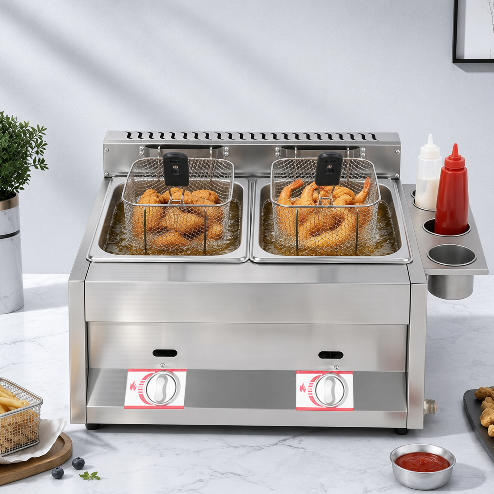 Zilveren 6L×2 dubbele tank gas - Food Snacks Restaurant recensie en prijs