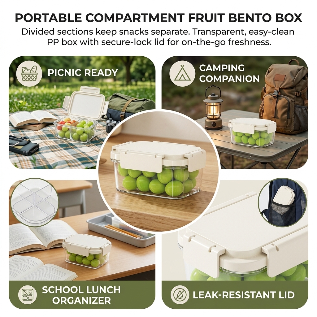 1 stuk Fruit Bento Box PP-mate - Food Snacks For Camping recensie en prijs