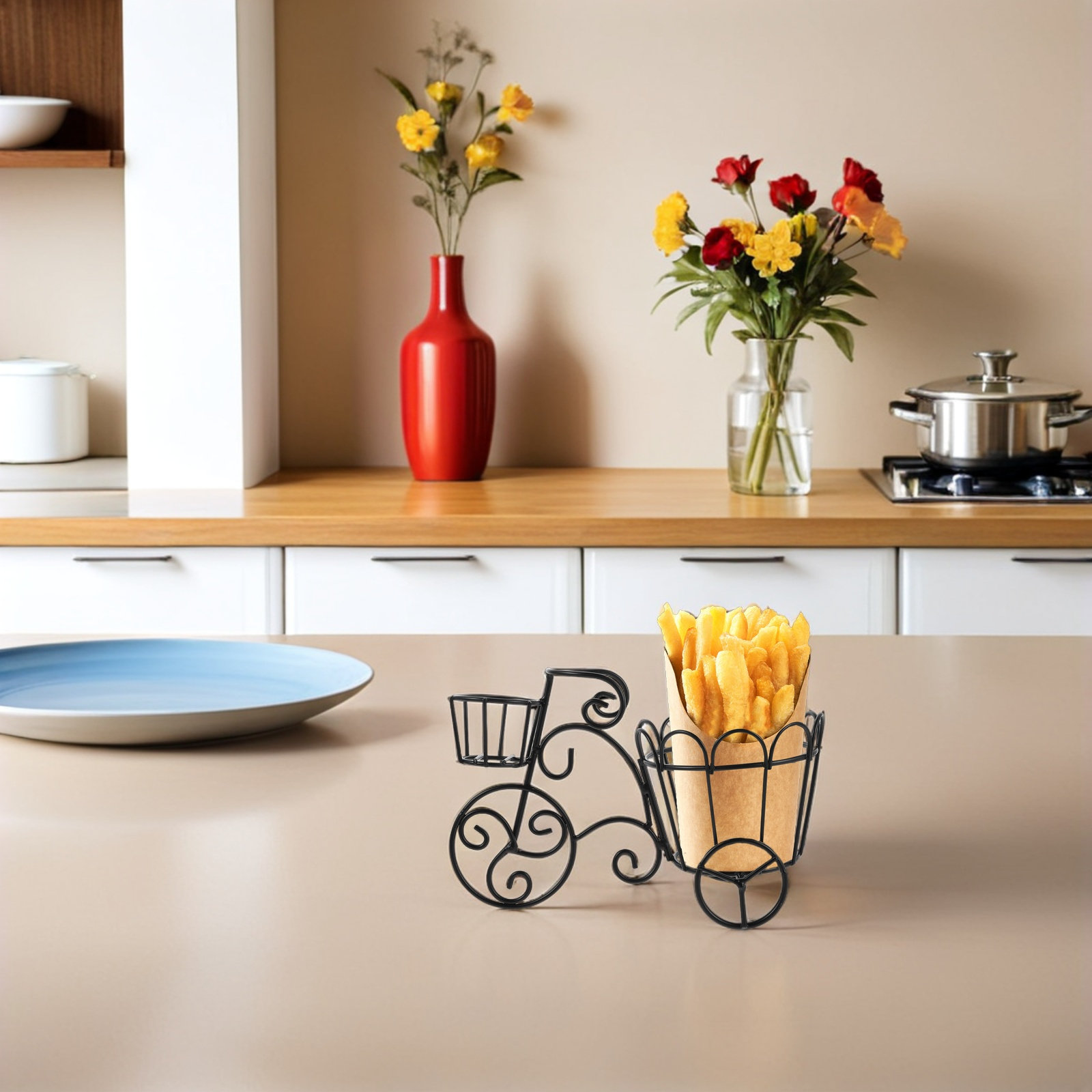 Creatieve ijzeren frietmandje, - Food Snacks Restaurant recensie en prijs